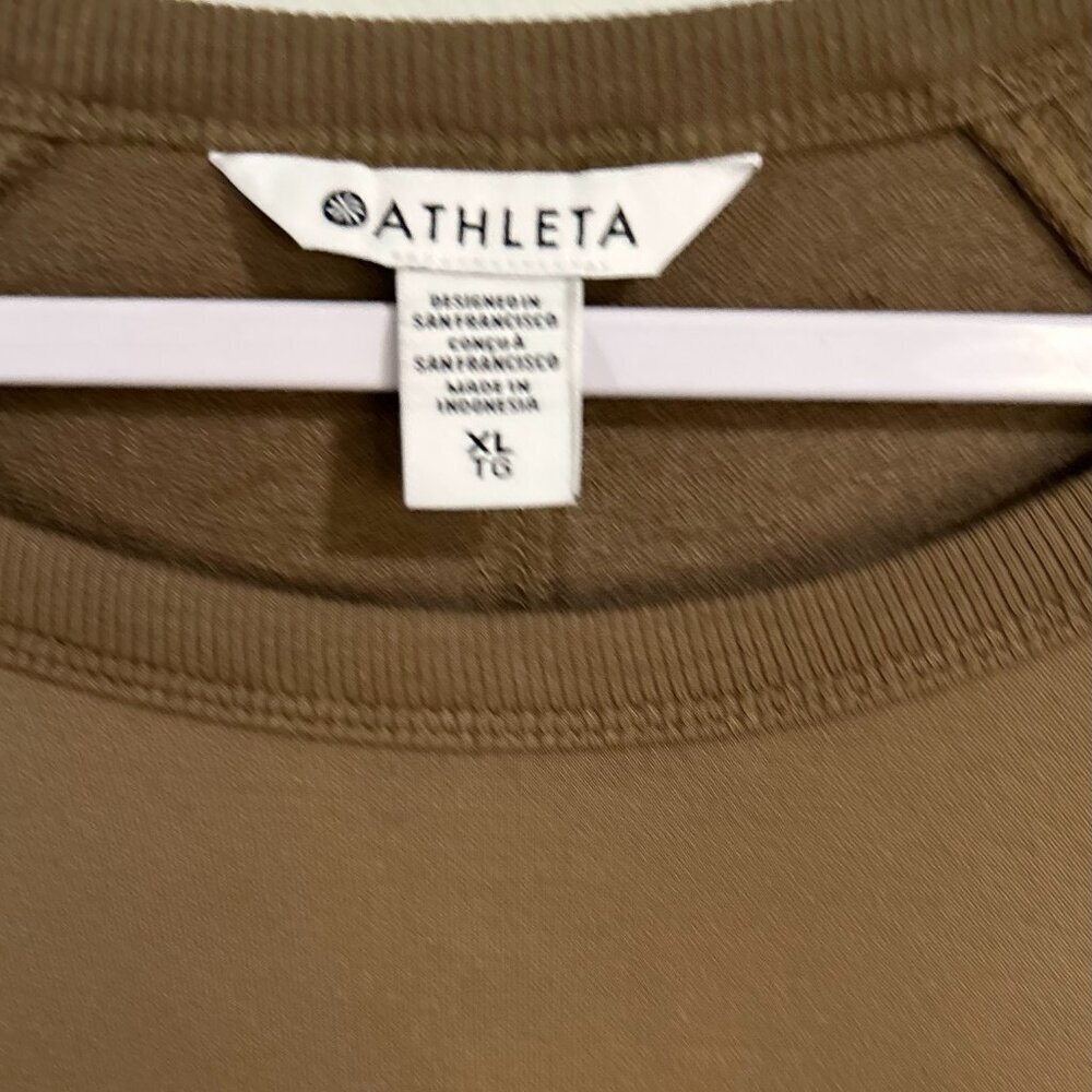 Athleta Coaster Luxe Recover High Hip Sweatshirt in Clay Color Size XL - Picture 5 of 8